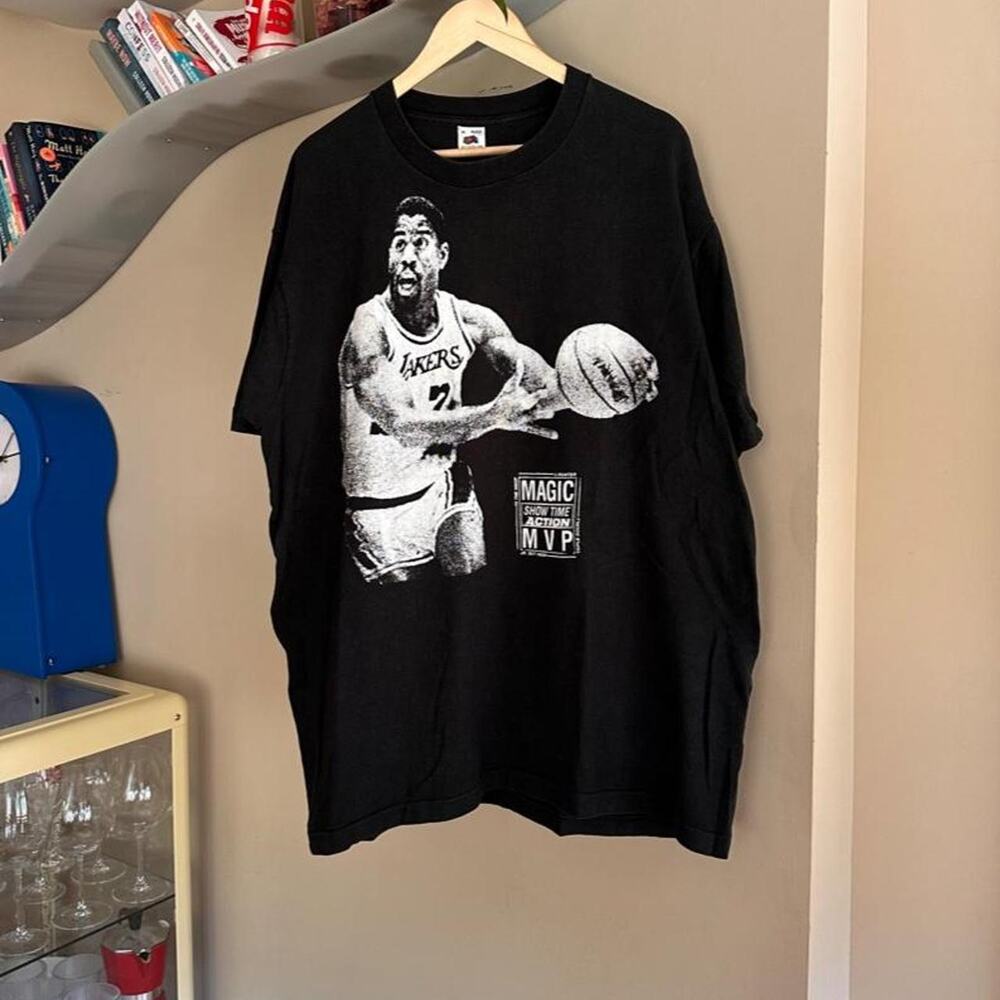 Vintage 90s Magic Johnson Lakers MVP Shirt